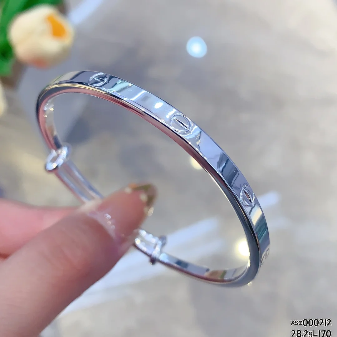 

Sterling 999 Silver bracelet for women Adjustable Band Fashion fine jewelry perfect gift for Valentine's Day