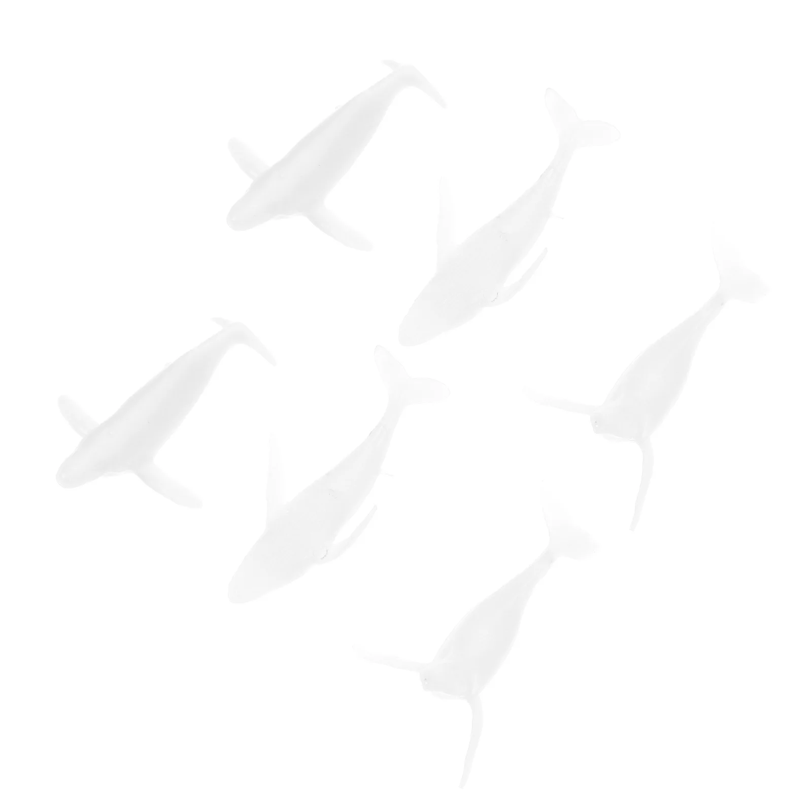6Pcs Silicone Whale Models Epoxy Landscape Filling Material 3D Mini Whales