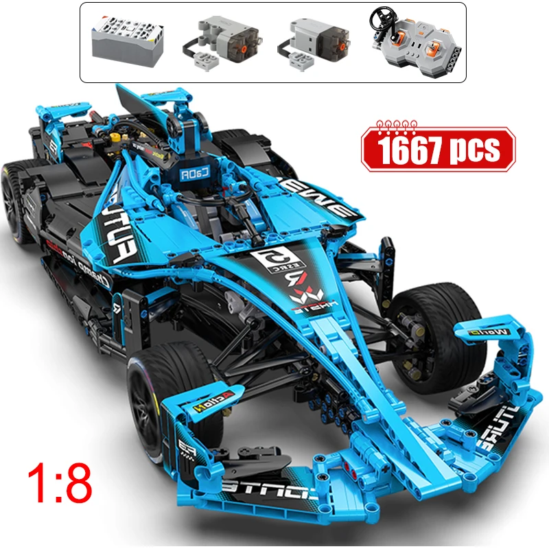 

1667pcs RC Super Speed Drift Racing Car Building Blocks City Remote Control Sports Vehicle Bricks Toys For Children
