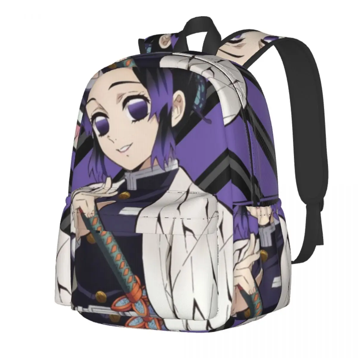 

KIMETSU NO YAIBA SHINOBU KOCHO Backpack Demon Slayer Workout Backpacks Student Leisure High School Bags Colorful Large Rucksack