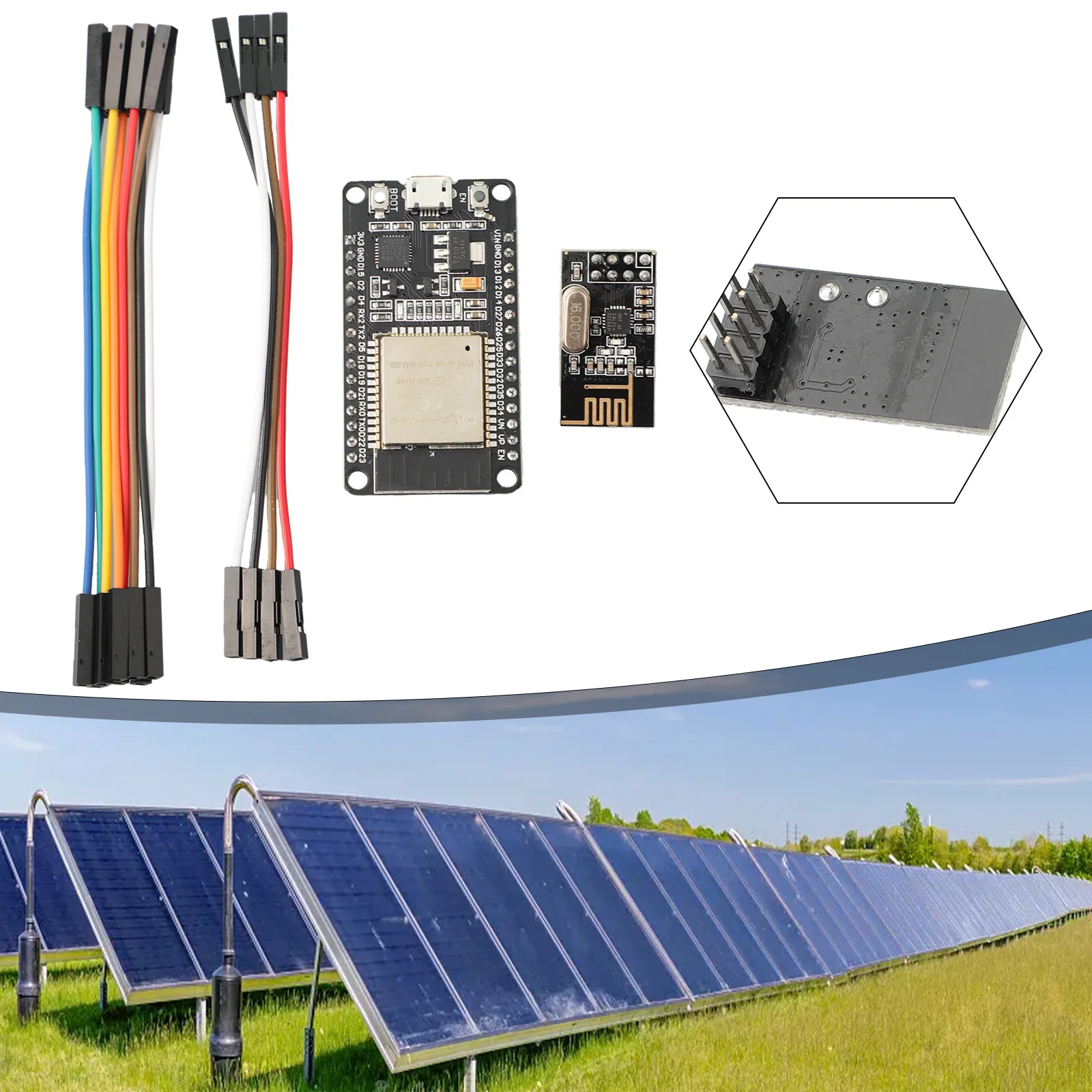 ESP32+NRF24L01+кабель DTU для комплекта Hoymiles DIY легкий мониторинг высокопроизводительные
