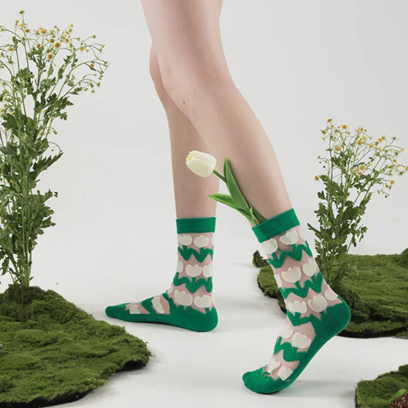 

Стильные летние тонкие прозрачные шелковые носки в стиле Харадзюку С Изображением Животных кота кролика лягушки Индивидуальные дизайнерские женские носки