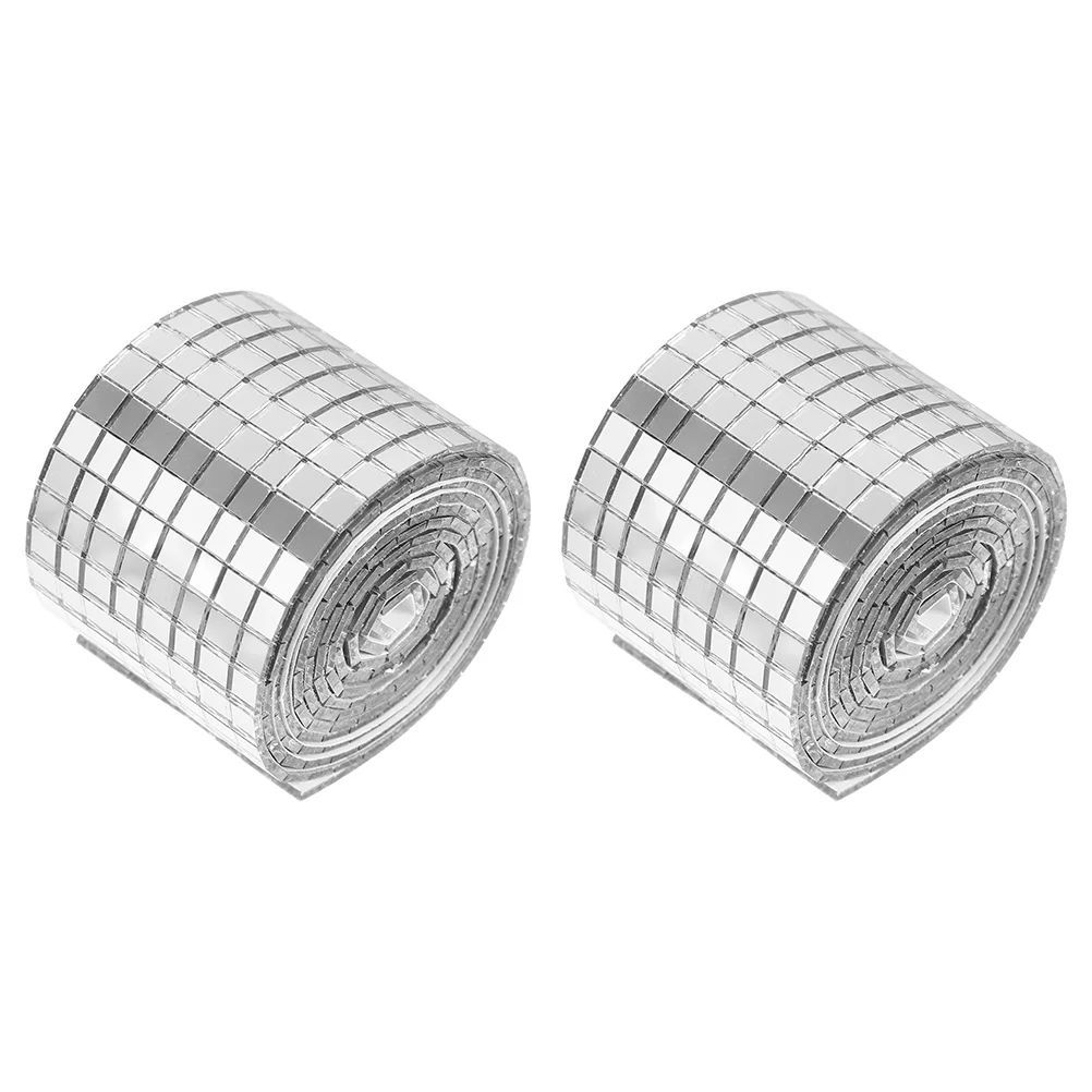 

Mosaic Mirror Tiles Glass Square Sticker Wall Stickers Border Adhesive Diy Kitchen Tile Roll Decals Self Trim Backsplash