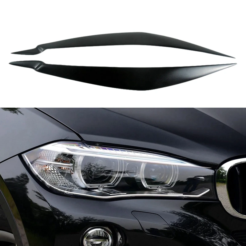 

For BMW E71 X6 2008-2015 E70 X5M 2006-2013 Headlights Eyebrow Eyelid Trim Cover Sticker Refitting