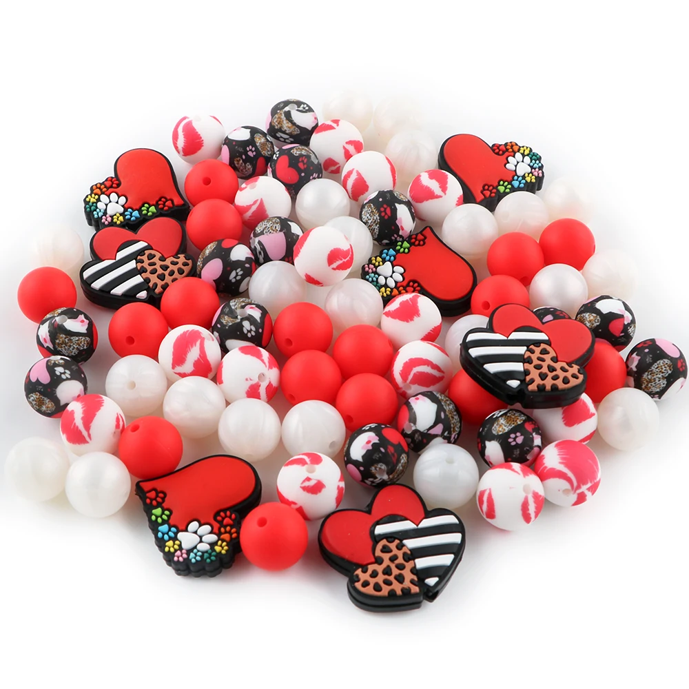 Kovict 5/10 шт. новые силиконовые фокальные бусины оптом серия ко Дню святого