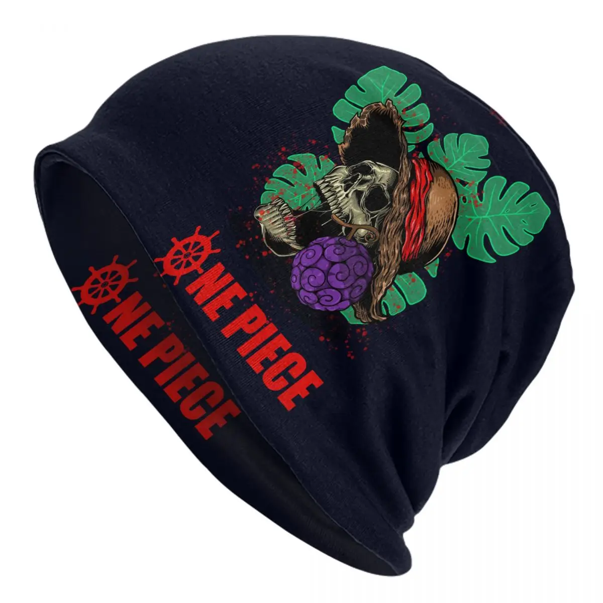 

Unisex One Piece Beanies Hats Winter Warm Beanie Devil Fruit Female Male Bonnet Cap