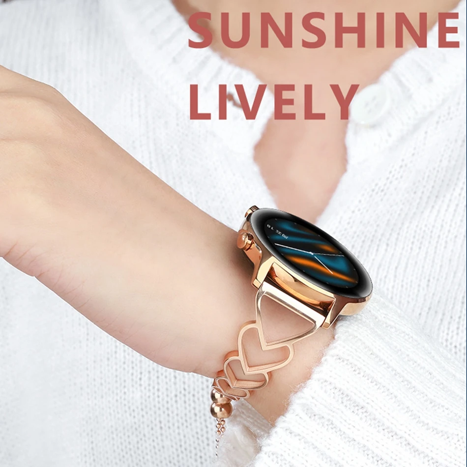 

Band For Samsung Galaxy Watch 4 3 Classic 5 Pro Active 2/Gear S3 Hollow Heart Loop Bracelet Huawei Watch GT 2 3 Strap 22mm 20mm