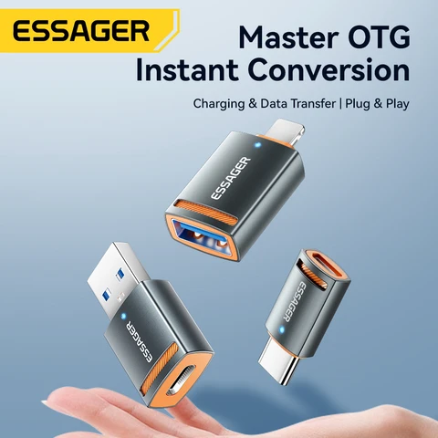 Essager USB 3.0 адаптер OTG USB A «мама» на тип C «папа» конвертер для Macbook pro Air Samsung S20 S10 USB OTG разъем
