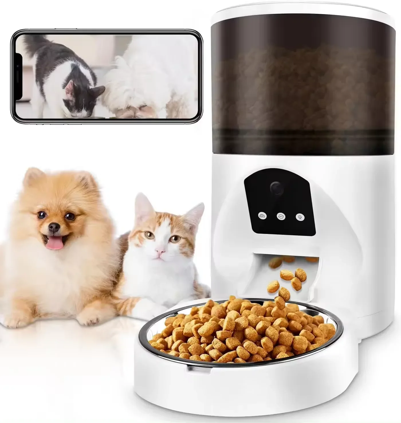 2024 Новая умная видеокормушка для домашних животных мобильный удаленный
