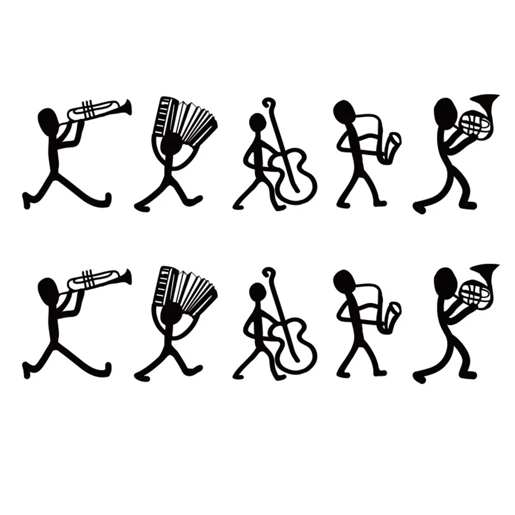 

2 Sets Removable Wall Stickers Self-adhesive Wall Stickman Stickers Decor