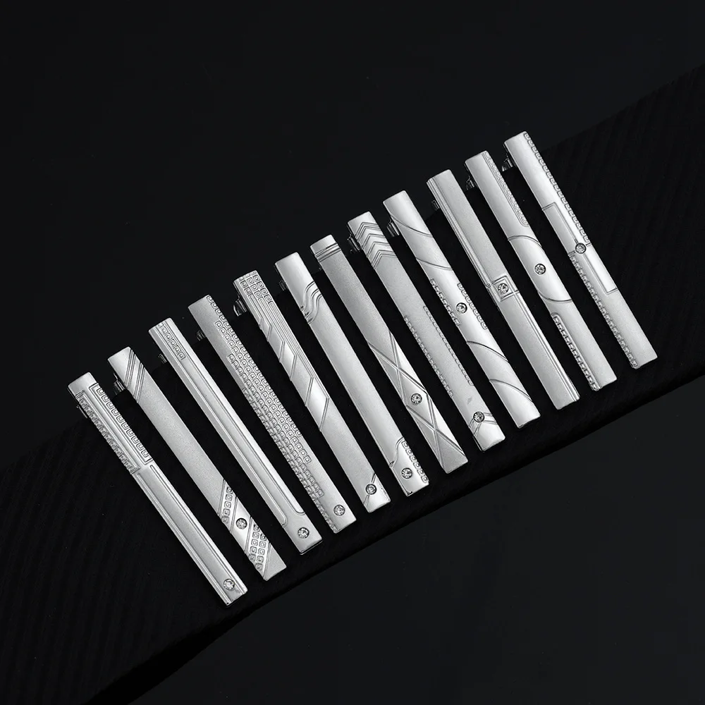 

Tie Clip Grind Arenaceous For Men Shirt Suit Business Party Gift Jewelry Men's Cuff Iron Luxury Man Fashion Silver Color