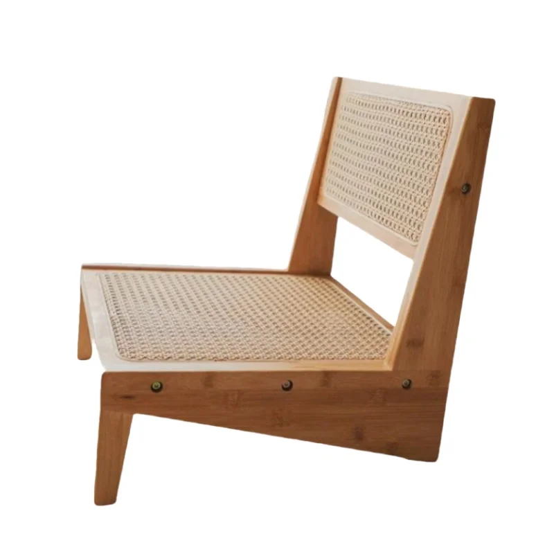 Напольное кресло из бамбука и ротанга Современное напольное среднего века без