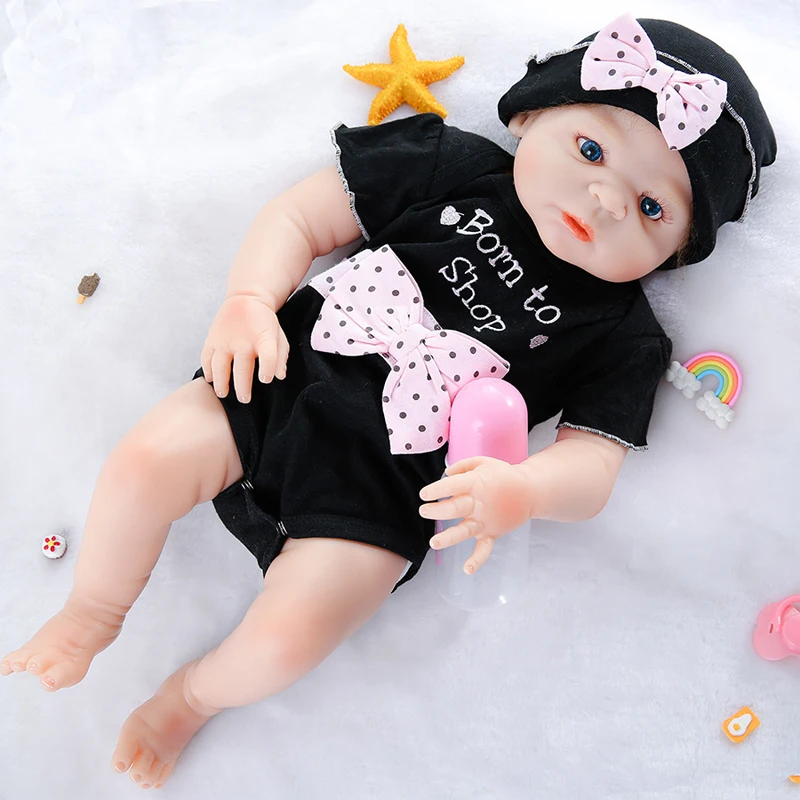 

Hot 55cm Imitation Doll Baby Cute Girl Princess Appeases Imitation Doll 55cm Rebirth Doll