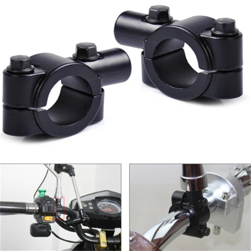 

Motorcycle Mirror Mount Holders Bracket Clamp For Motorbike Handlebar Moped Dirt Pit Bike ATV Quad 4 Wheeler