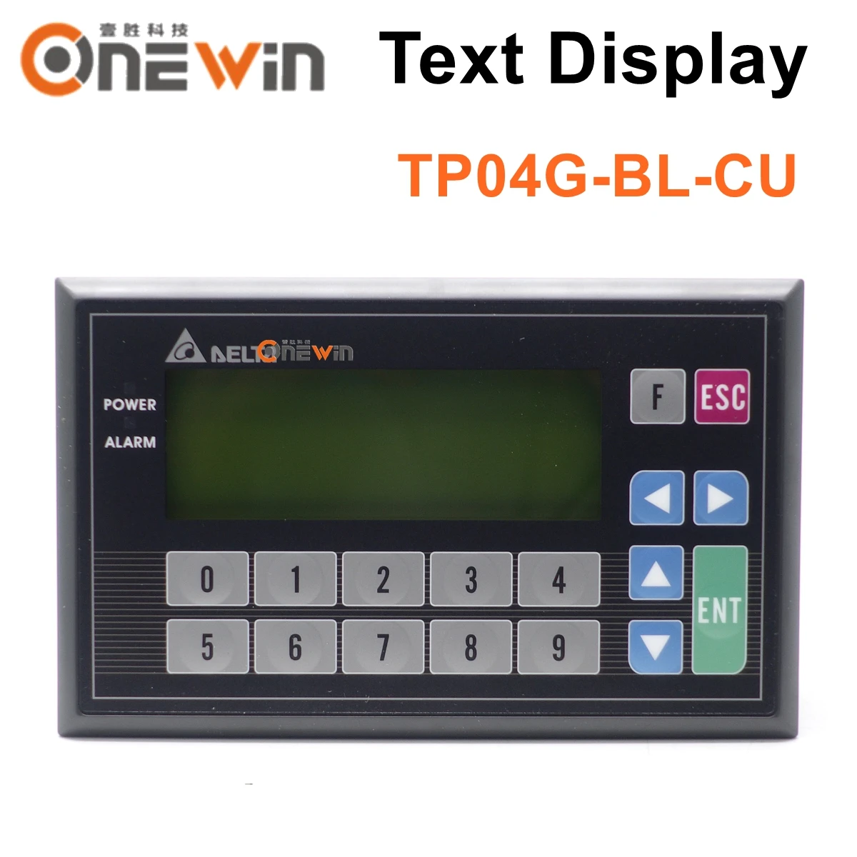 

TP04G-BL-CU Text Panel display Delta HMI 4.1 inch STN LCD single color 4 Lines Display model USB Download only