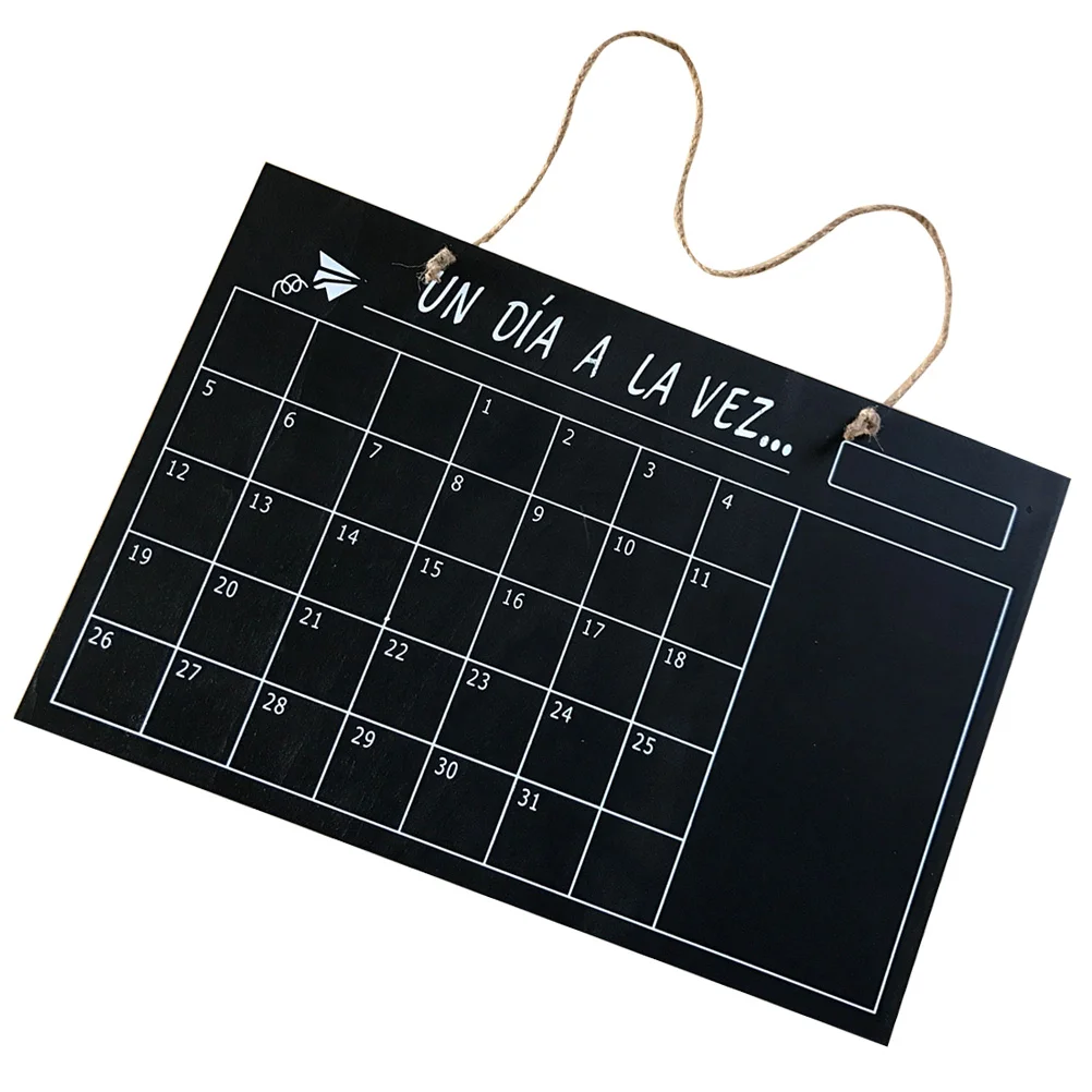 

Wooden Single-Sided Chalkboards Hanging Wall Message Blackboard Monthly Plan Board