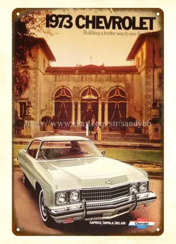 Декоративный дом 1973 автомобили Caprice Impala металлический жестяной знак