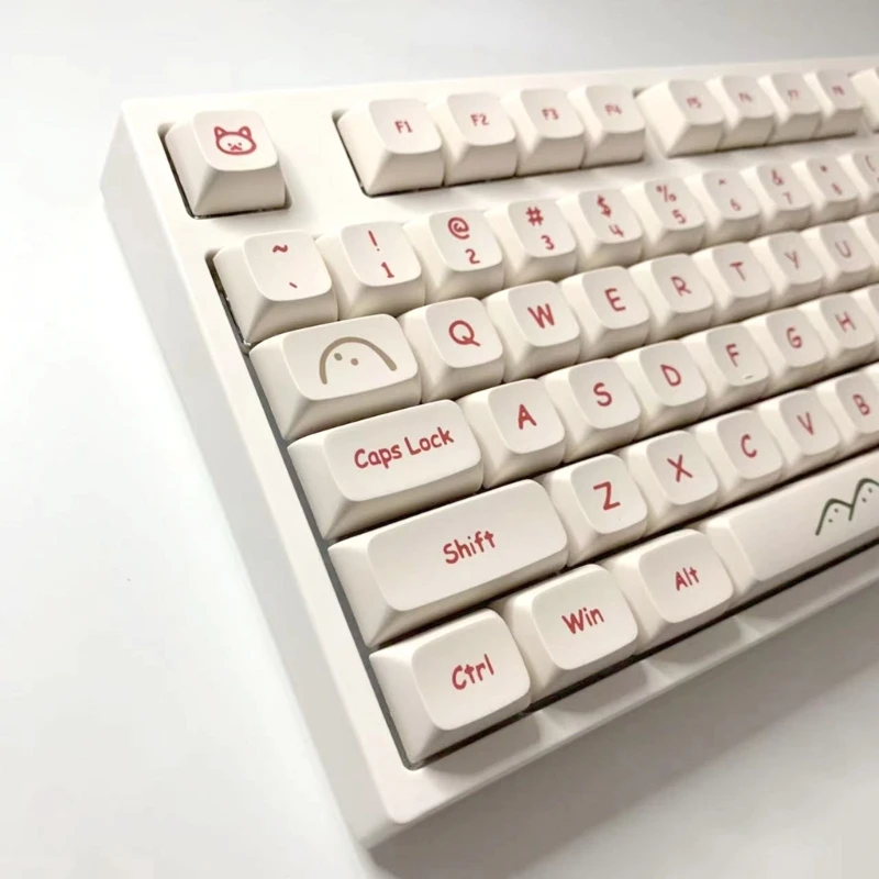 

Набор мультяшных клавиш с сублимационной печатью PBT, колпачки для клавиш XDA 129, колпачки для клавиш с профилем XDA для механической игровой клавиатуры, переключатель Cherry Mx