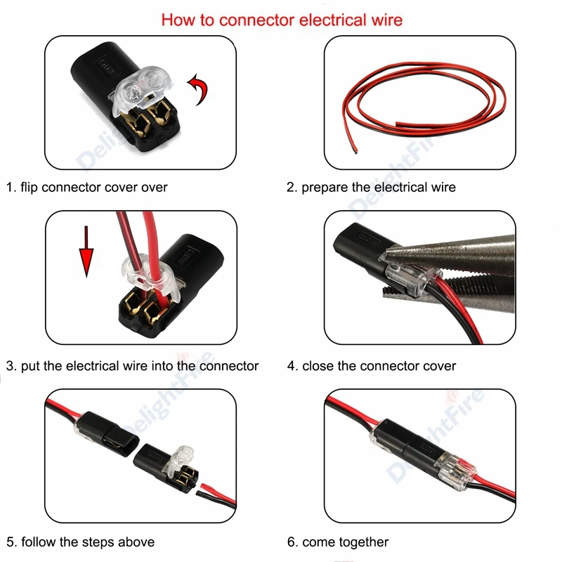 2-100 шт. 2-контактный разъем для проводов 22-20AWG |