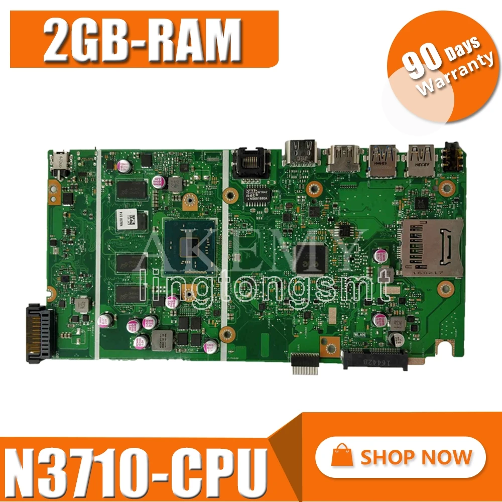 

NEW!X541SA mainboard REV 2.0 For Asus X541 X541S X541SA laptop motherboard Test ok N3710-CPU 4 Cores + 2GB-RAM