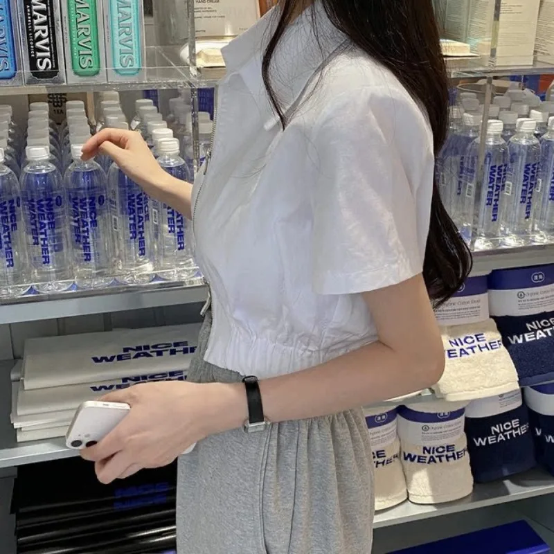 Женская летняя куртка с коротким рукавом в стиле K-POP