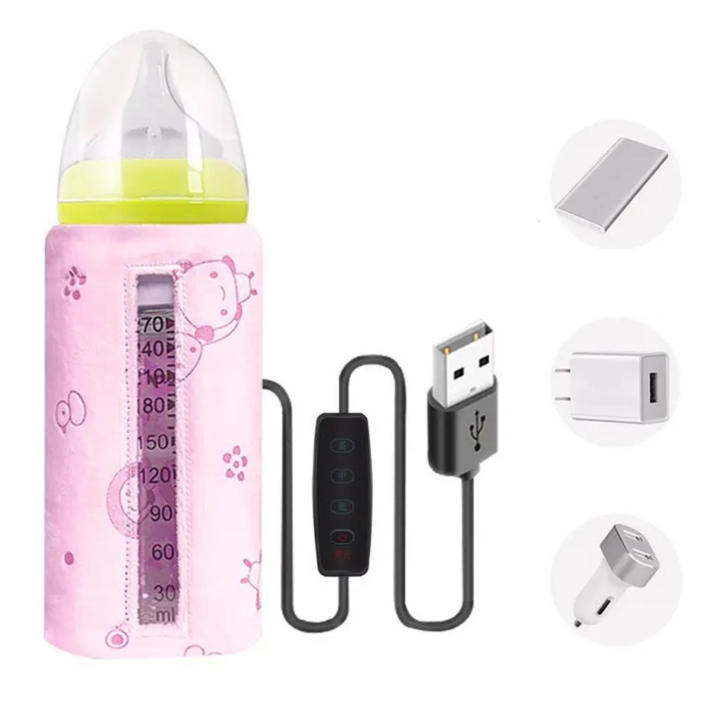 USB-сумка для бутылочки для кормления ребенка с изоляционным покрытием подогреватель для бутылочек портативный подогреватель молока для пу...