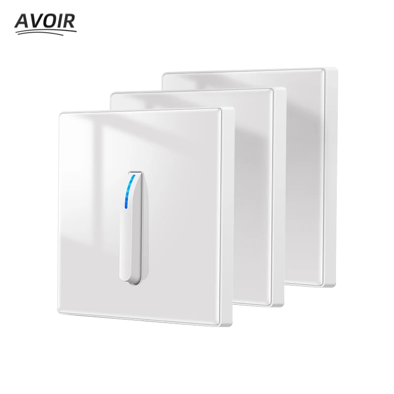 

Avoir Piano Key Design Reset Light Switch 1/2 Way White Glass Panel Wall Power Socket 13A UK Plug USB Charger LED Indicator Lamp