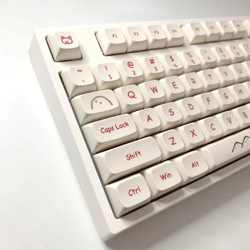 

129 Key PBT XDA Keycaps Dye Sublimation Process Cartoon Keycap