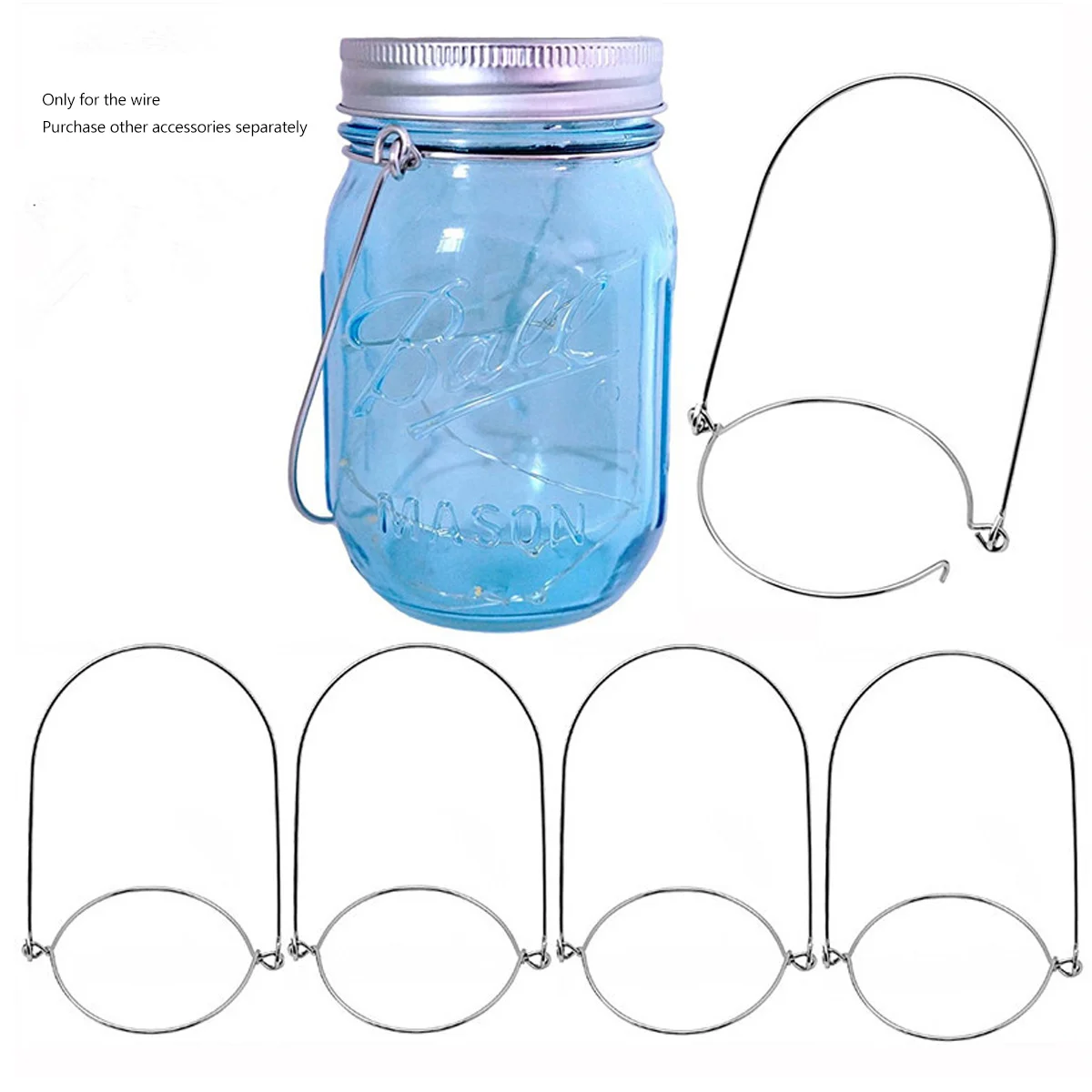 

Jar Mason Wire Hangers Hanger Handles Lid Hanging Canning Jars Mouth Hook Steel Hooks Handle Pint Stainless Ballregularring