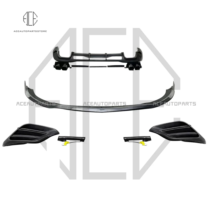 

For Mercedes Bens S Class W223 Bodykit B Style Carbon Fiber Front Lip Rear Diffuser with Exhaust Tips