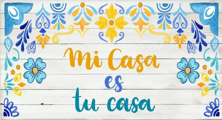 Забавная Новинка металлическая жестяная вывеска Mi Casa ES Tu в стиле ретро настенный