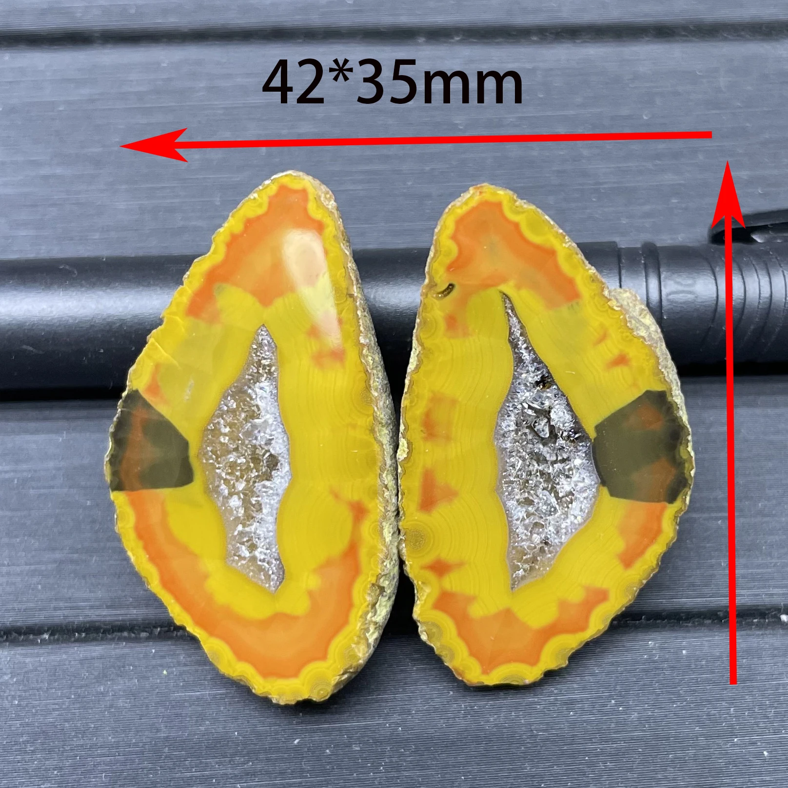 Натуральный красочный камень Zhanguo красный агат жеод полированный оникс Кристалл