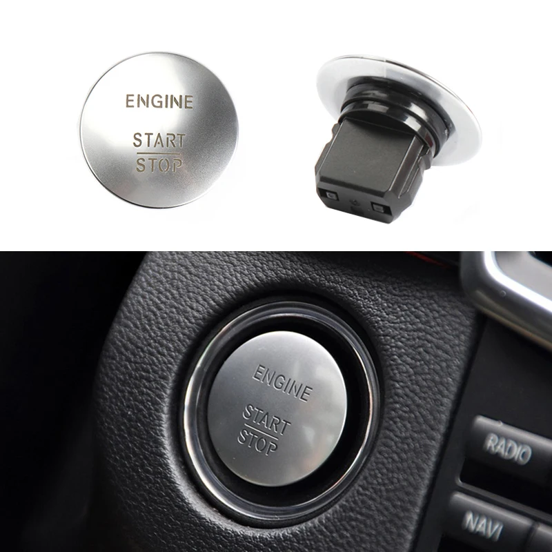 Anahtarsız tek tuşla başlat düğmesi anahtarı gitmek motor çalıştırma durdurma düğmeler Benz W204 W205 W166 W212 W221 W251 C/E sınıfı 2215450714