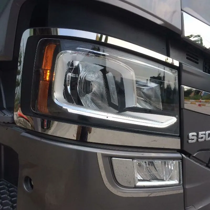 Scania NG SC S/R Compatible Headlight Is Chrome-WN Inox WNSC310