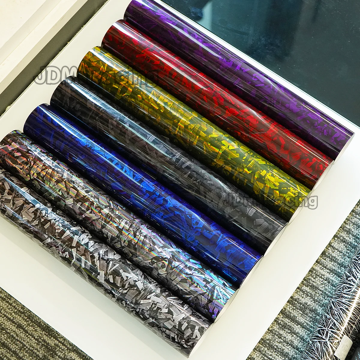 50 см * 300 глянцевая виниловая пленка из черного золота серебристого и красного