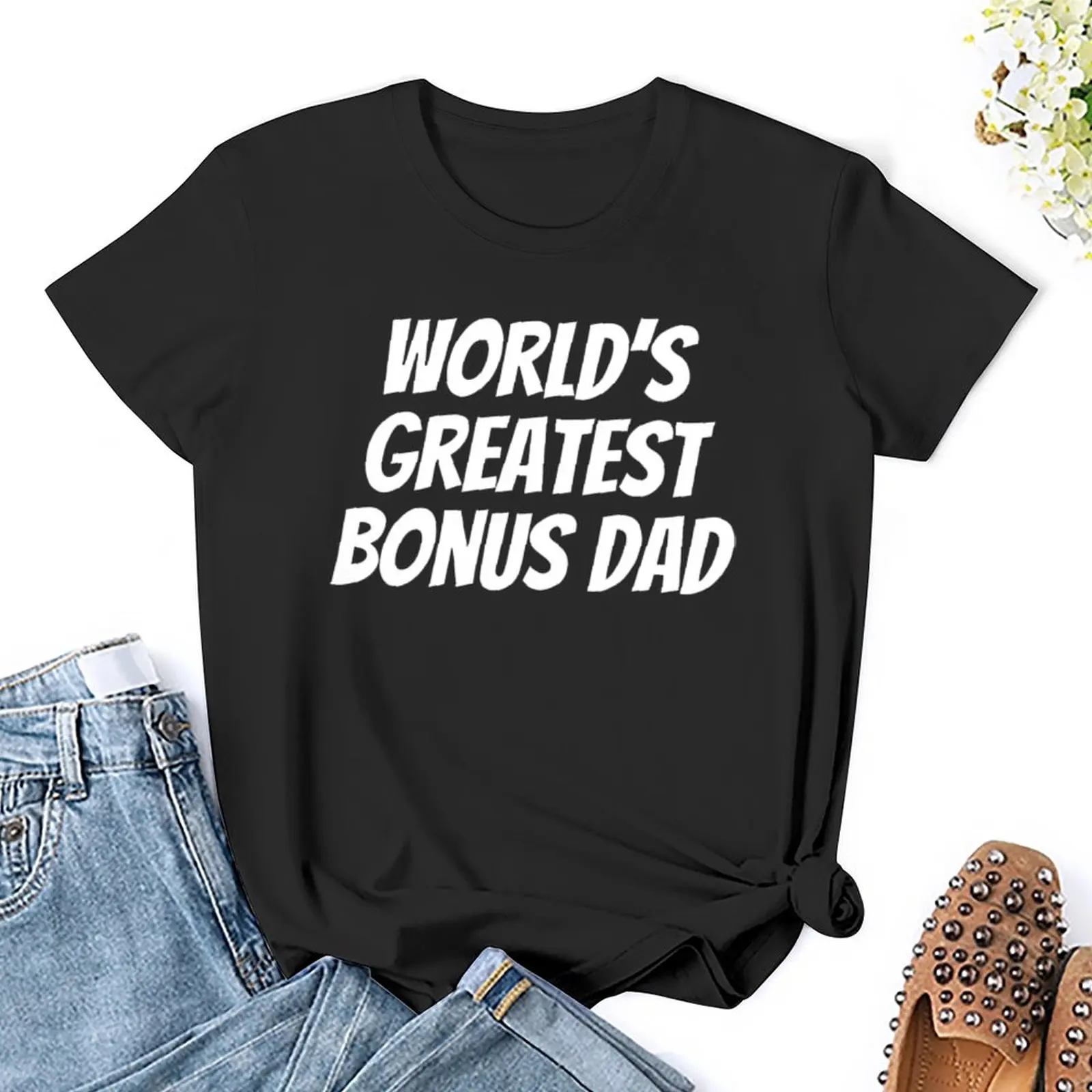 

World S Greatest Bonus Dad Bonus Dad Party New Design Motion Classic Vintage Home T-shirts Eur Size