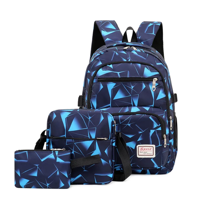 3pcs/set Male backpacks big student travel bag men school backpack high school bags for women 2023 boys one shoulder bag mochila