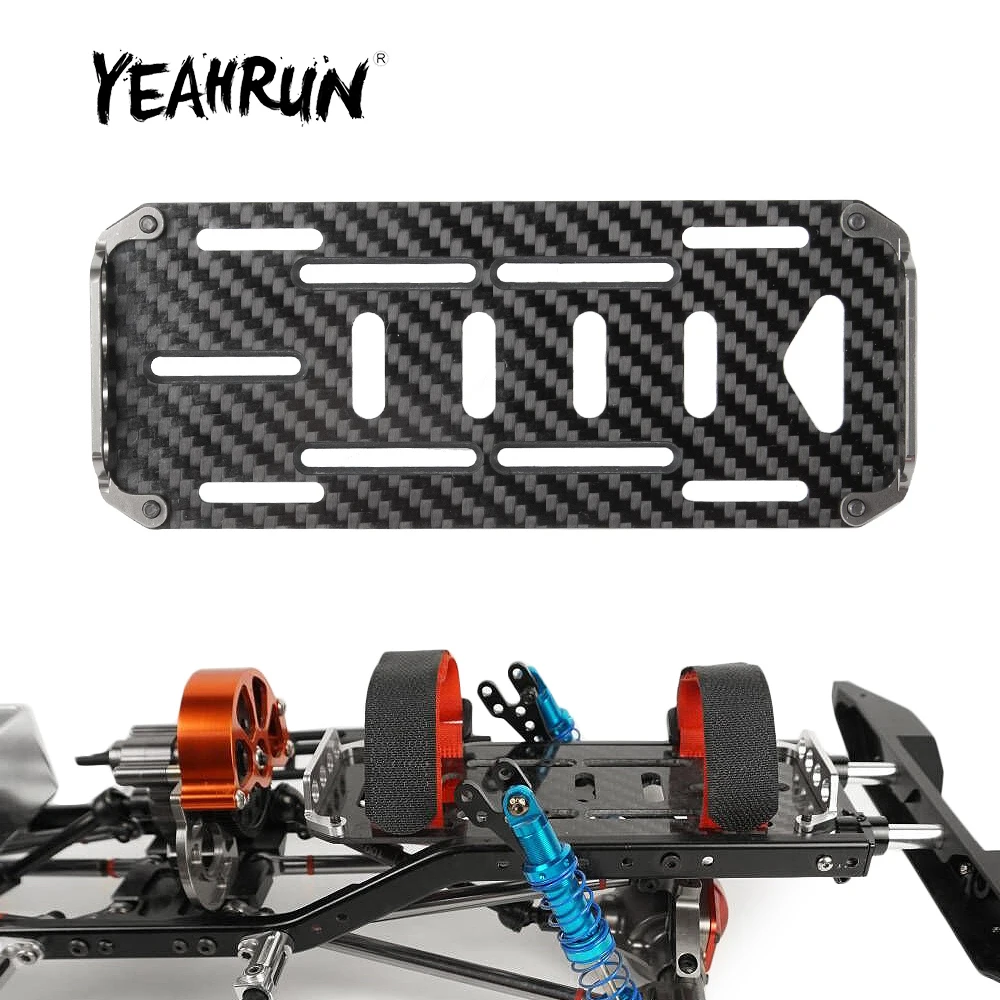 

Монтажная пластина YEAHRUN для аккумулятора из углеродного волокна, лоток для Axial SCX10 1/10, обновленные детали для радиоуправляемой модели гусени...