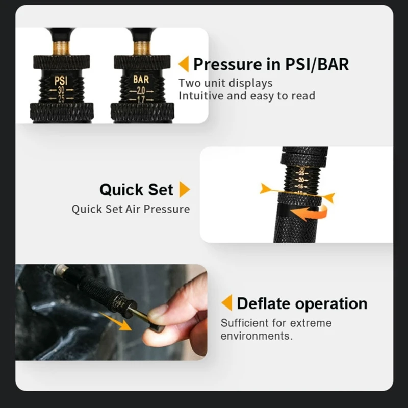 Q39F 4 шт. регулируемые дефляторы для настройки давления в шинах мотоцикла