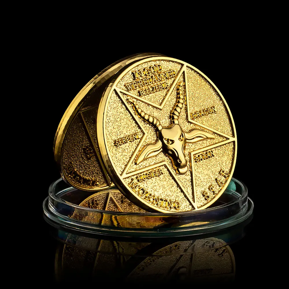 

Иисус монета вельзевуб и Иисус сувенир коллекционный подарок оиджа предсказание монета позолоченная памятная монета