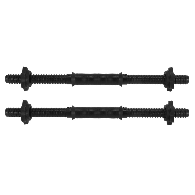 

2X Dumbbell Bars for Exercise Collars Weight Lifting Standard Adjustable Threaded Dumbbell Handles 45cm