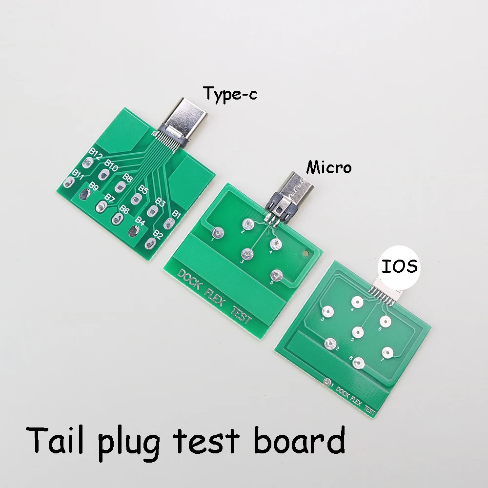 1 PCS Type C / IOS / Andorid Socket Connector Test Board with PCB Board, Detection Tail Plug Micro Board