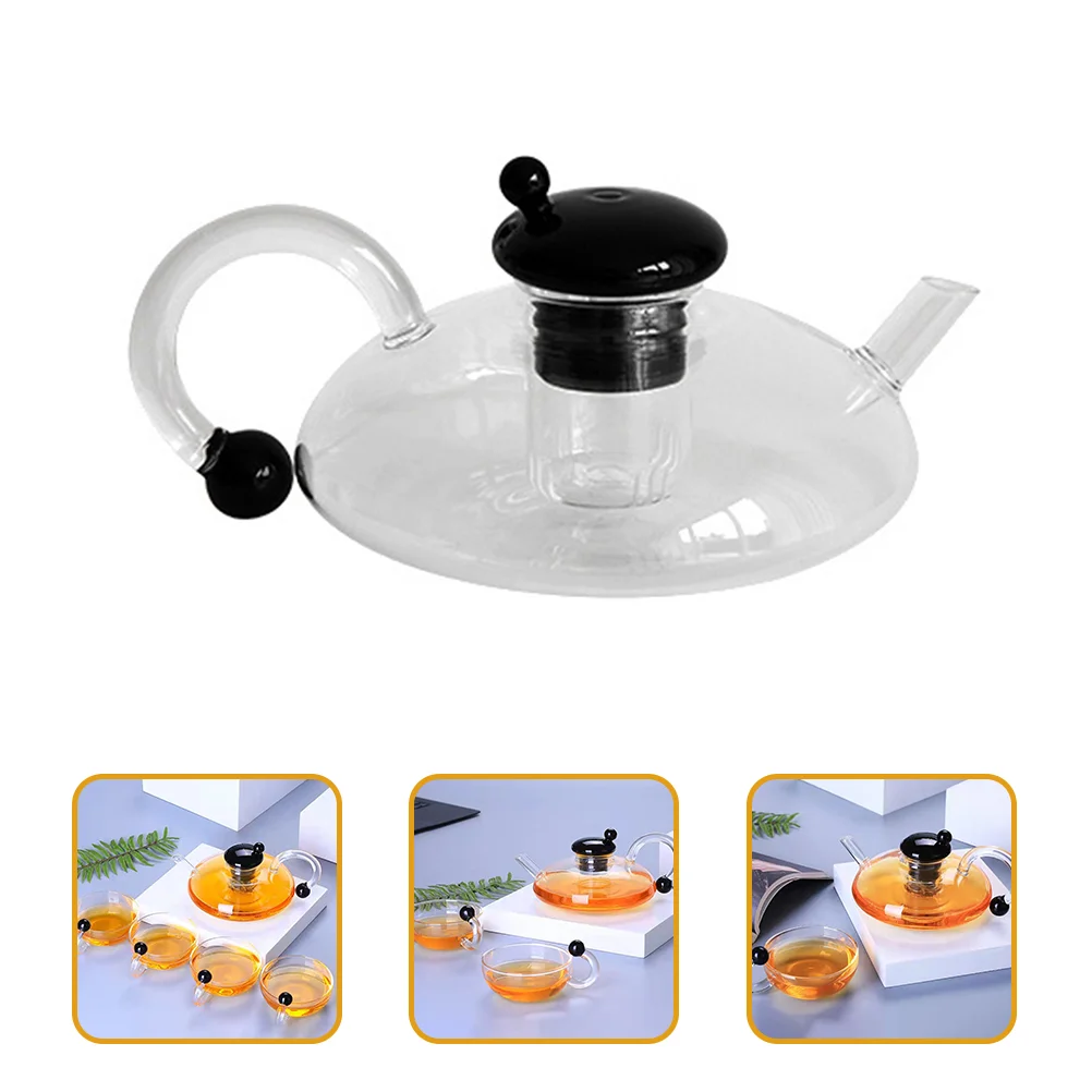 

Glass Flower Tea Pot Portable Coffee Pot Multipurpose Coffee Pot Heat-resistant Glass Teapot