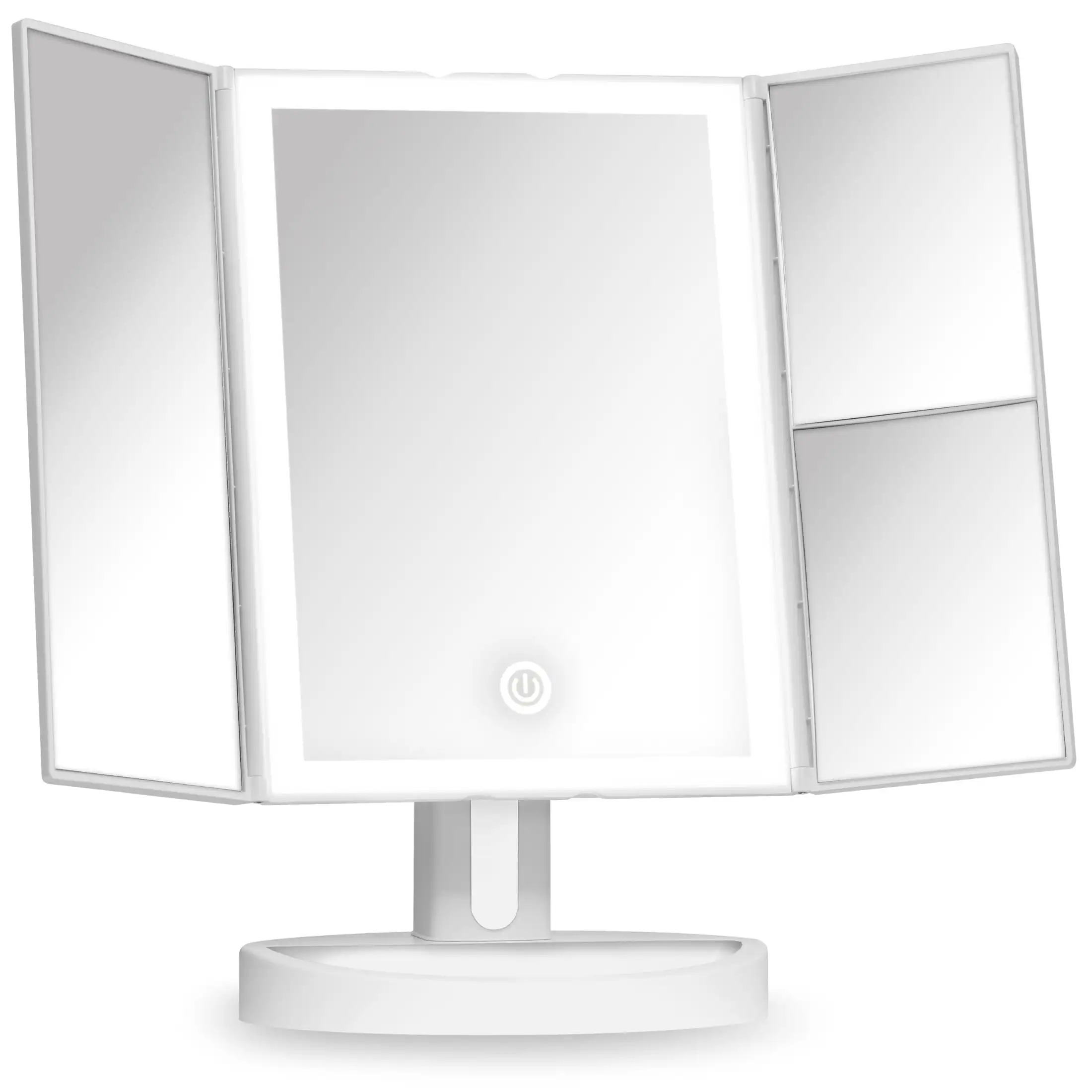 

Tria Trifold Vanity Makeup Mirror with LED Lights 5x & 10x Magnifications