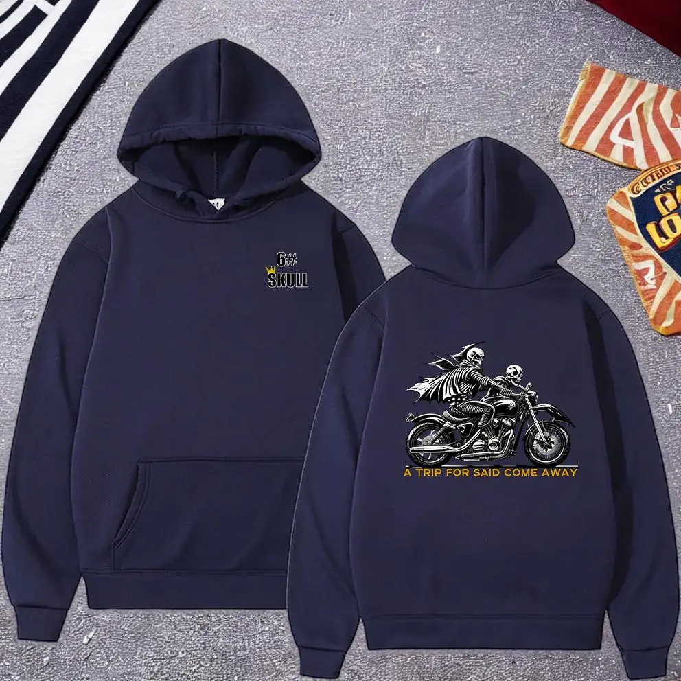 Толстовка мужская с принтом черепа Свободный свитшот уличный пуловер в стиле