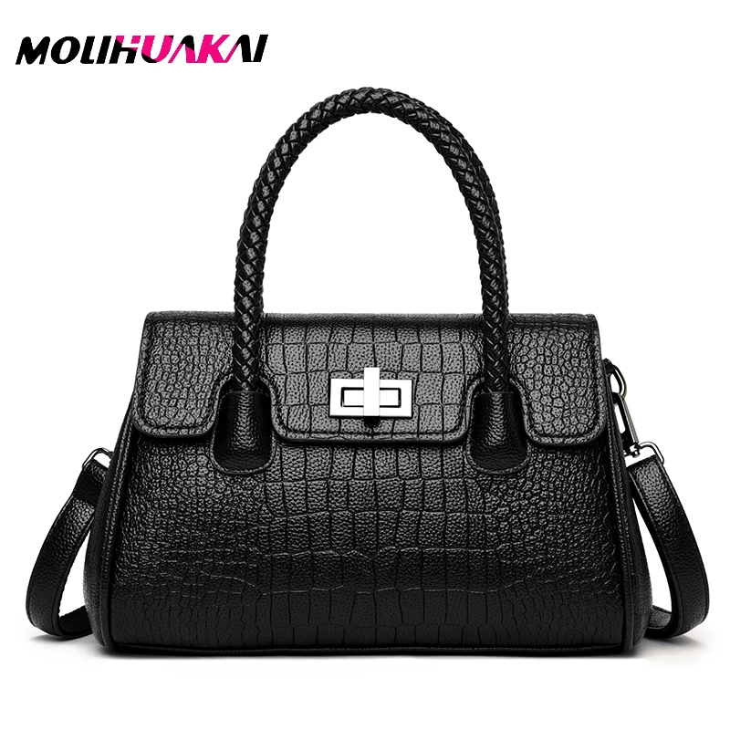 

Fashion Brand Small Handbag Crocodile Patent Leather Messenger Bag Women's 2021 New Luxury Handbag Designer Ladies Shoulder Pack