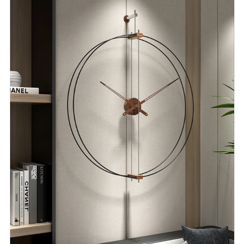 

Minimalist Round Double Metal Circles Wall Clock for Home Decor