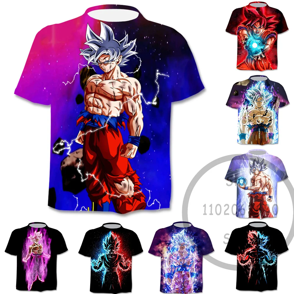

Summer Boutique 3D Comics Printing Japanese Anime Dragon Ball Men's T-shirt Fashion Casual Dragon Ball Short Sleeve T-shirt