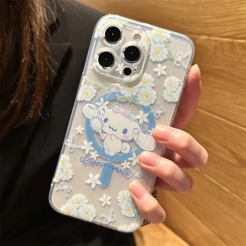 New Sanrios Cute Hellokitty My Melody Magsafe Magnetic Phone Case for Samsung Galaxy S24 S23 S22 S21 S20 FE Plus Ultra 5G Cover