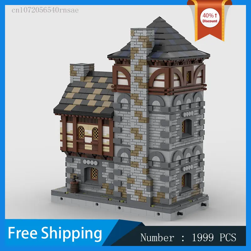 Строительный блок MOC средневековый дом модульная модель сборка игрушек сделай